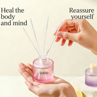 Diffuseur de parfum à bâtonnets en verre doré brillant, sans alcool, pour une aromathérapie longue durée à la maison