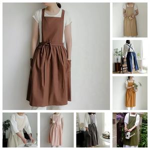 Vendita calda vestito <span class=keywords><strong>da</strong></span> <span class=keywords><strong>cucina</strong></span> Cross Back cotone impermeabile <span class=keywords><strong>da</strong></span> donna grembiule <span class=keywords><strong>da</strong></span> <span class=keywords><strong>cucina</strong></span> con tasche - Product Image 2