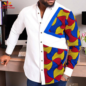 <span class=keywords><strong>Chemise</strong></span> en coton à manches longues pour hommes, imprimé africain, vêtements traditionnels pour hommes, prix de gros - Product Image 3