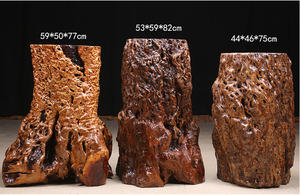 Table d'appoint en bois de jujube unique faite à la main, banc de support en bois, tabouret de tronc d'arbre de table à vendre - Product Image 3