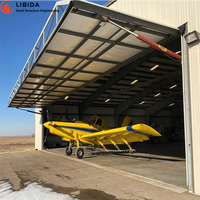 Hangar d'atelier préfabriqué en acier insonorisé pour avions, avec structure en treillis d'acier renforcé robuste et intelligente, 35x65 pieds