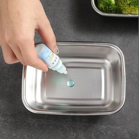 Ensemble de boîtes à lunch en acier inoxydable 304 pour micro-ondes, étanches, compatibles lave-vaisselle, récipients de conservation fraîcheur pour réfrigérateur