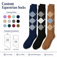 Chaussettes d'équitation en coton à logo personnalisé, chaussettes de sport à compression athlétique, chaussettes respirantes pour l'équitation pour hommes et femmes