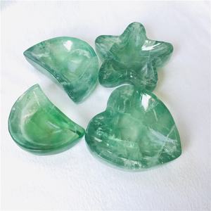 <span class=keywords><strong>Bol</strong></span> en <span class=keywords><strong>cristal</strong></span> avec gravure à la main naturelle, pierre en fluorite verte, étoile lune et cœur, pour décoration, vente en gros, 1 pièce - Product Image 2