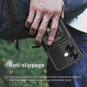 Fundas de teléfono móvil con cámara deslizante para OPPO A5 Pro A5X A3X A3 A79 A78 A76 A60 A16 A92 A72 A52, fundas traseras con soporte de anillo a prueba de golpes - Product Image 2
