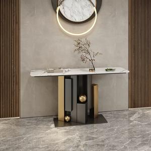 Tavolo d'<span class=keywords><strong>ingresso</strong></span> di lusso con struttura in metallo <span class=keywords><strong>controsoffitto</strong></span> in marmo consolle creativo tavolo da pranzo camera da letto mobili - Product Image 4