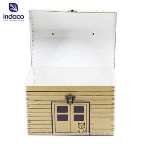 Boîte cadeau en carton en forme de maison, design personnalisé en gros, valise avec poignée - Product Image 5