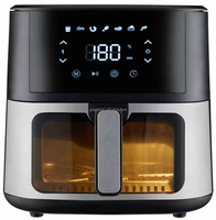 GiaYol Friteuse à air moderne en acier inoxydable 8-10L Smart App-Controlled Energy Saving Digital Control Non-Stick PTFE