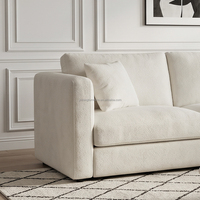 Canapé d'angle modulable de haute qualité en tissu blanc pour salon, mobilier de maison