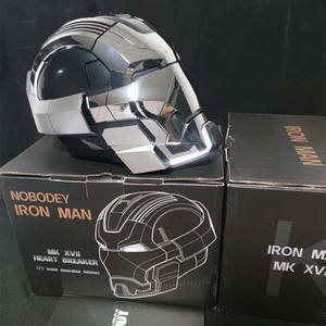 Nuevo Casco de Cosplay de <span class=keywords><strong>Iron</strong></span> <span class=keywords><strong>Man</strong></span> Mk17 Eléctrico, Casco de Múltiples Piezas con Apertura y Cierre, Modelo con Control por Voz en los Ojos, Regalos para Niños y Adultos - Product Image 3