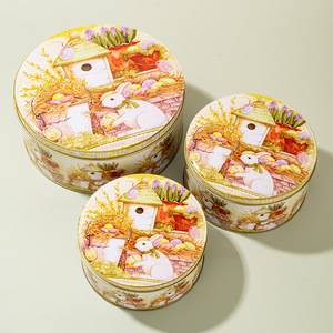 DAMAI <b>Easter</b> Tin Box Tinplate Candy Boxes <b>Easter</b> Tin Cartoon Party Treat Box Rabbit Candy Basket With Lid for <b>Easter</b> Supplies - Product Image 6