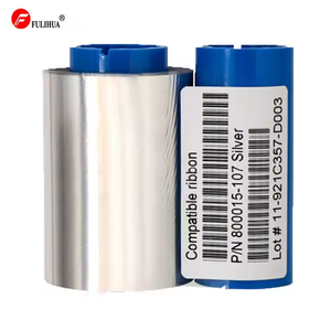Ruban d'image miroir argenté compatible Zebra 800015-107 1000 impressions pour P300C P300F P310i <span class=keywords><strong>P310C</strong></span> - Product Image 2