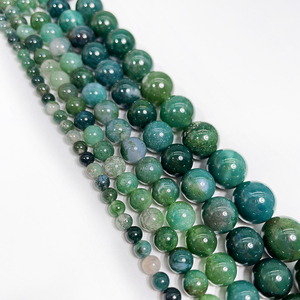 Wholesale Natural Moss <strong>Agate</strong> Gemstone Round Loose <strong>Beads</strong> for Jewelry Making DIY Handmade Crafts 8mm 10mm 12mm 14mm Stone <strong>Beads</strong> - Product Image 1