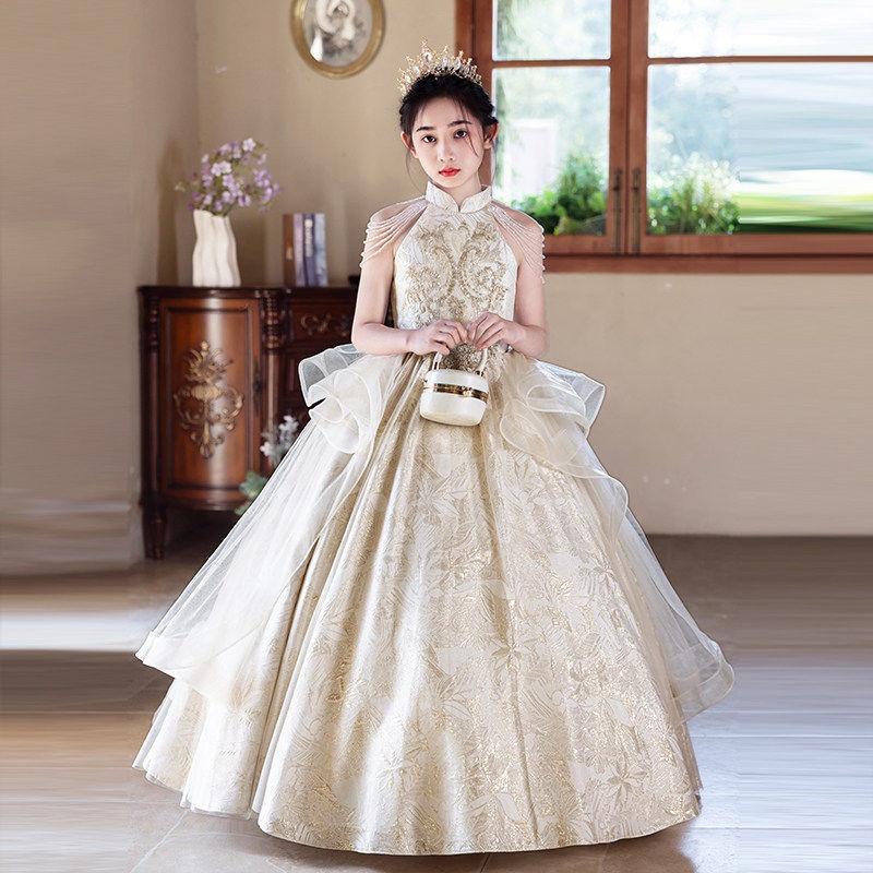 Champagne Dress - Girls Elegant Party Wear 2025