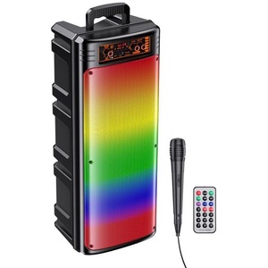 Kk-8202 2x8 30W Rechargeable <b>Bluetooth</b> Speaker With <b>Microphone</b> Portable Party Use - Product Image 1