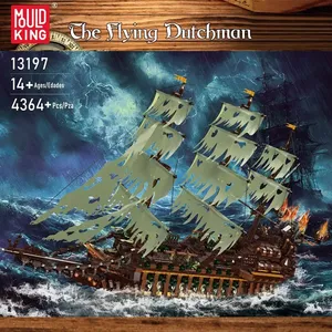 Mould King 13197 Série Navire Modèle de bateau pirate Le <span class=keywords><strong>Flying</strong></span> <span class=keywords><strong>Dutchman</strong></span> 4364PCS Blocs de construction Modèle de jouet technique Cadeaux de Noël - Product Image 2