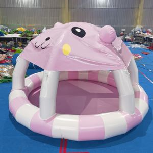 <span class=keywords><strong>Piscine</strong></span> gonflable pour enfant en PVC de haute qualité, personnalisée, pour l'intérieur et l'extérieur, petite <span class=keywords><strong>piscine</strong></span> en forme d'ours rose - Product Image 4