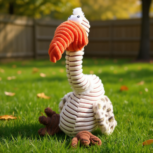 Jouet à mâcher pour chien en peluche tricotée en forme de faucon, 32 cm, jouet pour animaux de compagnie - Product Image 3