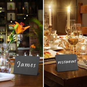 Mini letreros <span class=keywords><strong>de</strong></span> <span class=keywords><strong>pizarra</strong></span> personalizados para alimentos, letreros <span class=keywords><strong>de</strong></span> tiza negra pequeña <span class=keywords><strong>de</strong></span> PVC con soporte para tablero <span class=keywords><strong>de</strong></span> mensajes - Product Image 1