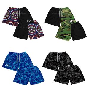 Short de football autochtone autochtone personnalisé en polyester pur - Product Image 3