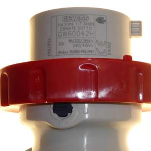 Prise mobile droite Gewiss IP69 3P+N+T 32A 400V rouge avec câblage à vis - Product Image 5