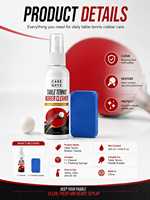 Flacon pulvérisateur nettoyant pour caoutchoucs de tennis de table – Liquide d'entretien pour clubs, entraînement, compétition et maintenance quotidienne des raquettes