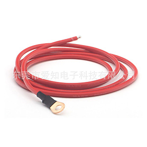 Custom Single Core Copper 200 Heat Resistant Silicone Wire 40A Car <b>Battery</b> O <b>Ring</b> Terminal Cable Harness Red Black - Product Image 2