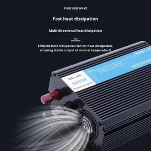 Inversor de Corriente de Onda Sinusoidal Pura de 500W, DC 12V 24V 48V AC 220V, Convertidor Solar Conectado a la Red, Salida Única - Product Image 2