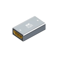 Adaptateur coupleur HDMI 2.1 femelle-femelle 8K, contact plaqué or, bande passante 48 Gbps pour téléviseur, moniteur, projecteur, console de jeu