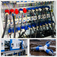 Prise et fiche industrielles mâles et femelles durables IP67 3/4/5P 63A 125A 220V/380V/415V, norme IEC 60309 avec certification CE