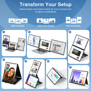 Giao Hàng Nhanh 16 Inch 1200P Máy Tính Xách Tay Màn Hình Extender Xách Tay Siêu Mỏng Ba Màn Hình Di Động Màn Hình Cho Máy Tính Xách Tay Với H5 Cáp - Product Image 6