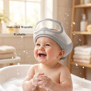 Nouveau Visière de <span class=keywords><strong>douche</strong></span> <span class=keywords><strong>pour</strong></span> bébé nouveau-né, réglable, imperméable, protection des oreilles et des yeux, douce <span class=keywords><strong>pour</strong></span> les soins capillaires - Product Image 1