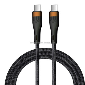 Câble de données et de charge USB-C en nylon tressé de 1 m, compatible avec les appareils à <span class=keywords><strong>empreinte</strong></span> digitale, 60 W 100 W, Type-C vers Type-C, pour iPhone 15 16 17 - Product Image 3
