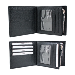 Boshiho Men Front Pocket <b>Wallet</b> Black Slim Pouch Customized Best Leather Business <b>Wallet</b> Card <b>Holder</b> for Men - Product Image 3
