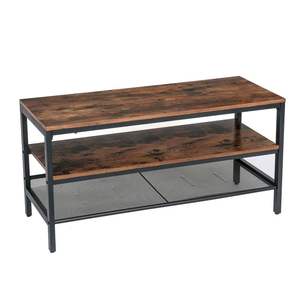 Support <span class=keywords><strong>TV</strong></span> industriel de <span class=keywords><strong>100cm</strong></span> de largeur, console <span class=keywords><strong>TV</strong></span> vintage facile à assembler pour téléviseurs dans le salon, la salle de divertissement et le bureau - Product Image 1