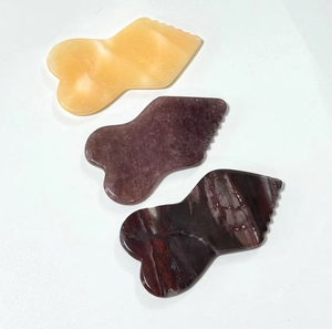 Piedra Gua Sha 100% Natural y Auténtica en Forma de Hueso, con Borde Dentado, para Masaje Corporal - Product Image 2