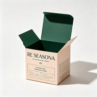 Boîte d'emballage personnalisée pour crème visage, impression offset standard, production en 72h, boîte cosmétique en carton blanc recyclable, vente en gros