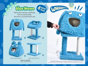 Trendleri parlak renkler komik aptal canavar 4 kullanım yolları sıcak kedi mağara yatak doğal Sisal kedi çizik ağacı kulesi - Product Image 4