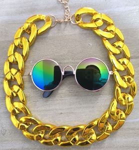 Venta al por mayor perros gatos mascotas gafas de sol creativas de moda de lujo cristal fotografía estudio Props Navidad - Product Image 4