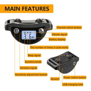 Bestseller wiederauf lad bares Vibrations halsband Benutzer definierte Farben Elektro statischer Schock und <span class=keywords><strong>Anti</strong></span>-Barking-Funktion für Hunde und Katzen - Product Image 4
