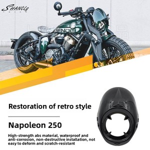 Nuovo Parabrezza Anteriore Modificato <span class=keywords><strong>Benda</strong></span> Napoleon 250 Stile Retrò, Spoiler Decorativo in ABS per Moto, Installazione Senza Perdite - Product Image 3