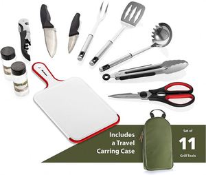 Équipement de cuisine de camping certifié BSCI, ensemble d'ustensiles de cuisson de camping, sac de cuisine portable pour pique-nique, appareils de barbecue pour feu de camp - Product Image 3