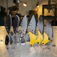 Lame de mélangeur horizontal TMR en alliage de carbure de tungstène, couteau en acier au manganèse à neuf crâmes de chrome-silicium, type fleur de prunier