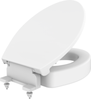 Abattant de toilettes élégant à fermeture lente, rehaussant la hauteur, avec couvercle tampon, pour usage hôtelier, garantie 1 an, en PP, face fermée