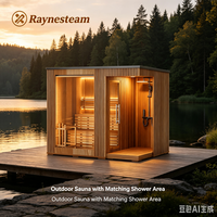 Sauna Tradisional Luar Ruangan - Sauna Persegi Besar untuk 4 Orang dengan Uap Kering Sauna Tradisional Luar Ruangan