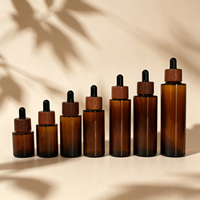 Boîtes et flacons d'emballage pour huile à barbe essentielle format compact, flacons en verre pour huile fine 15ml 20ml 30ml 50ml, emballage de flacons d'huile capillaire pour la repousse