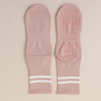 Chaussettes antidérapantes personnalisées avec logo, chaussettes de yoga et de pilates à compression, en spandex/nylon, pour adultes/enfants, printemps/automne