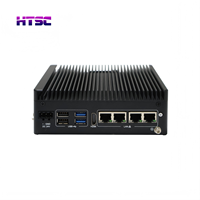 Mini PC industriel HTSC double réseau J6412, triple écran, 12e génération, faible consommation, micro-routeur industriel, hôte format compact