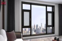 Ventana Corredera de Aluminio Aislada e Impermeable con Certificación NFRC y Energy Star, Sistema de 3 Rieles, Doble Acristalamiento, para Exteriores de Hoteles