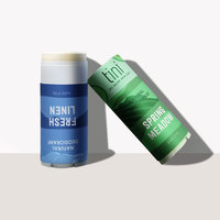 Boîte de 50 pots de déodorants, en plastique, forme ovale, vide, carton Kraft, déodorant, pantalons de parfum, emballage